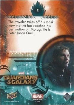 2014 Upper Deck Guardians of the Galaxy #4 The traveler takes off his mask now that he has re Back