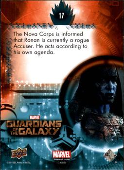 2014 Upper Deck Guardians of the Galaxy #17 The Nova Corps is informed that Ronan is currently Back