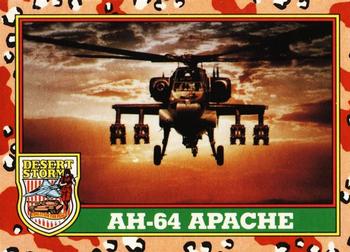 1991 Topps Desert Storm Glossy #11 AH-64 Apache Front