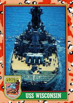 1991 Topps Desert Storm Glossy #60 USS Wisconsin Front