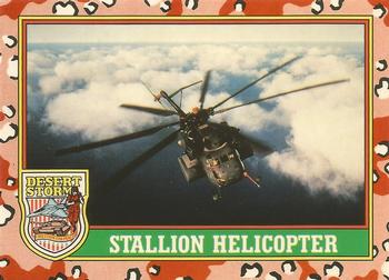 1991 Topps Desert Storm Glossy #8 Stallion Helicopter Front