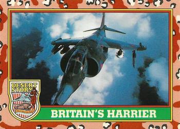 1991 Topps Desert Storm Glossy #19 Britian's Harrier Front