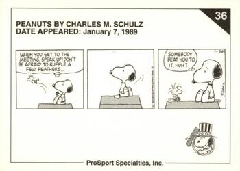1992 ProSport Specialties Peanuts Classics #36 When you get to the meeting, speak up! Back