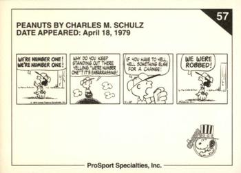 1992 ProSport Specialties Peanuts Classics #57 We were robbed! Back