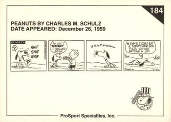 1992 ProSport Specialties Peanuts Classics #184 Snif snif snif Back