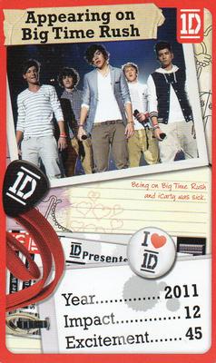 2013 Top Trumps One Direction Minis #NNO Appearing on Big Time Rush Front