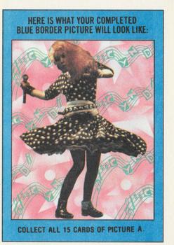 1985 Topps Cyndi Lauper - Stickers #12 Completed Puzzle Back