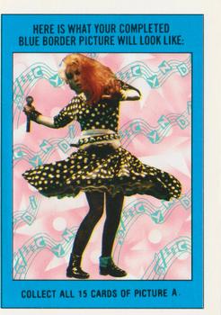 1985 Topps Cyndi Lauper - Stickers #13 Completed Puzzle Back