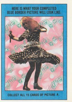 1985 Topps Cyndi Lauper - Stickers #26 Completed Puzzle Back