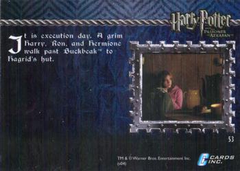 2004 Cards Inc. Harry Potter and the Prisoner of Azkaban #53 Hagrid's Hut Back
