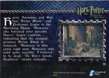 2004 Cards Inc. Harry Potter and the Prisoner of Azkaban #58 The Truth Revealed Back