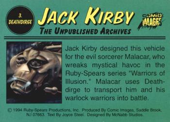 1994 Comic Images Jack Kirby: The Unpublished Archives #3 Deathdirge Back