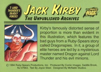 1994 Comic Images Jack Kirby: The Unpublished Archives #7 Lord Thunder's Deadly Forces Back