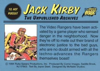 1994 Comic Images Jack Kirby: The Unpublished Archives #10 Hot Pursuit Back