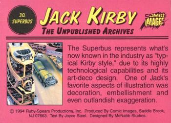 1994 Comic Images Jack Kirby: The Unpublished Archives #30 Superbus Back