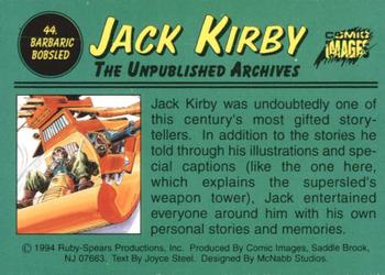 1994 Comic Images Jack Kirby: The Unpublished Archives #44 Barbaric Bobsled Back