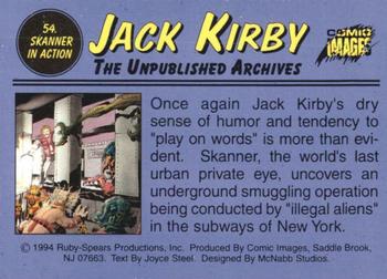 1994 Comic Images Jack Kirby: The Unpublished Archives #54 Skanner in Action Back