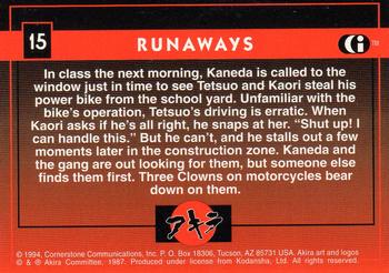 1994 Cornerstone Akira (Master Set) #15 Runaways Back