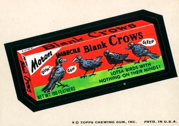 1974 Topps Wacky Packages 7th Series #NNO Blank Crows Front