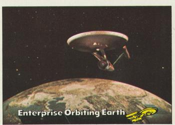 1976 Topps Star Trek #18 Enterprise Orbiting Earth Front