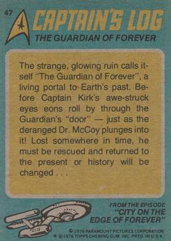 1976 Topps Star Trek #47 The Guardian of Forever Back