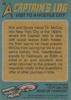 1976 Topps Star Trek #48 Visit to a Hostile City Back