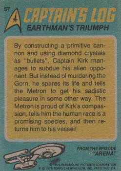 1976 Topps Star Trek #57 Earthman's Triumph Back