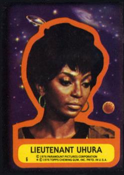 1976 Topps Star Trek - Stickers #6 Lieutenant Uhura Front