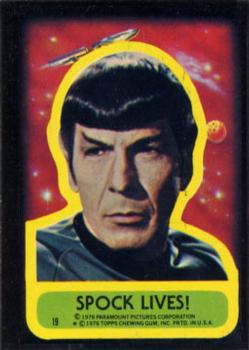 1976 Topps Star Trek - Stickers #19 Spock Lives! Front