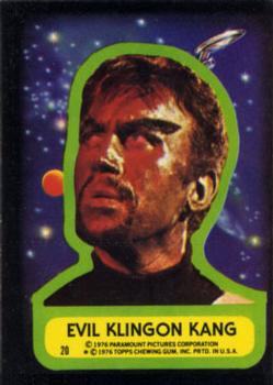 1976 Topps Star Trek - Stickers #20 Evil Klingon Kang Front