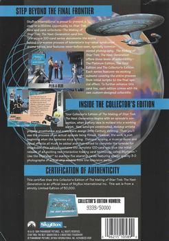 1994 SkyBox The Making of Star Trek: The Next Generation #NNO Certificate of Authenticity Collector's Edition Front