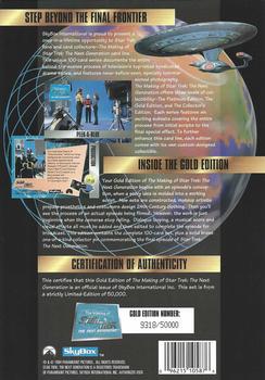 1994 SkyBox The Making of Star Trek: The Next Generation #NNO Certificate of Authenticity Gold Edition Front