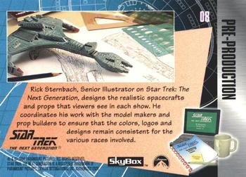 1994 SkyBox The Making of Star Trek: The Next Generation #8 Rick Sternbach, Senior Illustrator Back