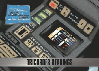 1994 SkyBox The Making of Star Trek: The Next Generation #28 Tricorder Readings Front