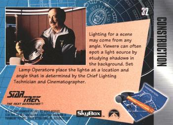 1994 SkyBox The Making of Star Trek: The Next Generation #32 Light It Up Back