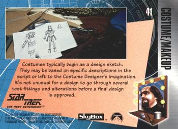 1994 SkyBox The Making of Star Trek: The Next Generation #41 The Well-Dressed Alien Back