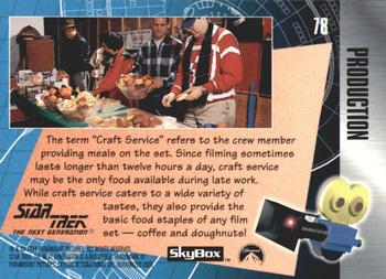 1994 SkyBox The Making of Star Trek: The Next Generation #78 Art and Craft Back