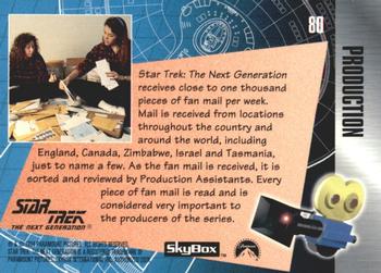 1994 SkyBox The Making of Star Trek: The Next Generation #80 Fan Mail Back