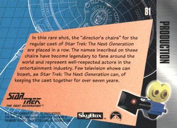 1994 SkyBox The Making of Star Trek: The Next Generation #81 All-Star Lineup Back