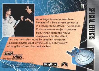 1994 SkyBox The Making of Star Trek: The Next Generation #87 Galaxy-Class Effects Back