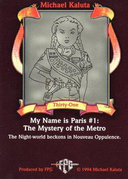 1994 FPG Michael Kaluta #31 My Name is Paris #1: The Mystery of the Metro Back