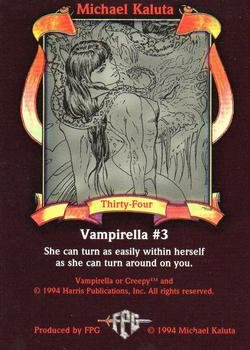 1994 FPG Michael Kaluta #34 Vampirella #3 Back