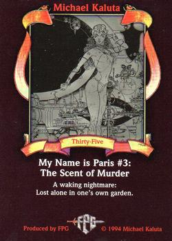 1994 FPG Michael Kaluta #35 My Name is Paris #3: The Scent of Murder Back