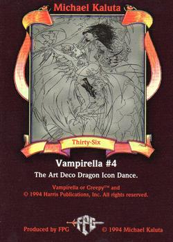 1994 FPG Michael Kaluta #36 Vampirella #4 Back