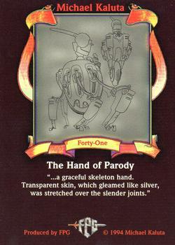 1994 FPG Michael Kaluta #41 The Hand of Parody Back