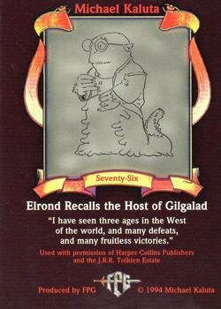 1994 FPG Michael Kaluta #76 Elrond Recalls the Host of Gilgalad Back