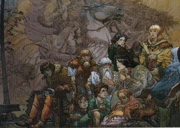 1994 FPG Michael Kaluta #76 Elrond Recalls the Host of Gilgalad Front