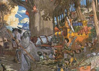 1994 FPG Michael Kaluta #78 Gandalf Arrives in Hobbiton Front