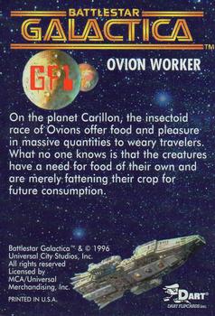 1996 Dart Battlestar Galactica - Gold Foil #GF1 Ovion Worker Back