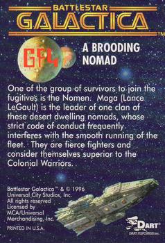 1996 Dart Battlestar Galactica - Gold Foil #GF4 Brooding Nomad Back